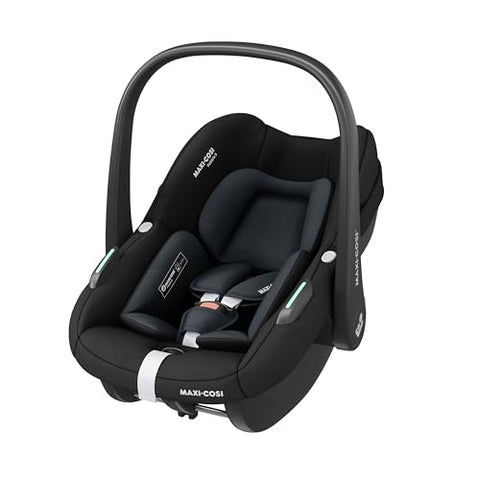 Maxi-Cosi Pebble S i-SIze, Baby Car Seat, 0 - 15 Months, 0 - 13 kg, 40 - 83 cm, Lightweight Car Seat Newborn, Click & Go Installation, G-CELL Side Impact Protection, Baby-Hugg Inlay, Tonal Black