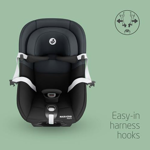 Maxi-Cosi Pebble S i-SIze, Baby Car Seat, 0 - 15 Months, 0 - 13 kg, 40 - 83 cm, Lightweight Car Seat Newborn, Click & Go Installation, G-CELL Side Impact Protection, Baby-Hugg Inlay, Tonal Black