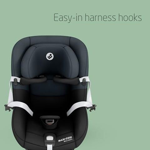 Maxi-Cosi Mica 360 S, 360 Car Seat, 3 Months - 4 Years (61-105cm), Baby Car Seat, FlexiSpin Rotation, 5 Recline Positions, G-Cell Protection, Easy-in Harness Hooks, Tonal Graphite