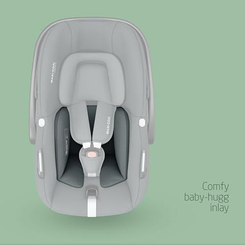 Maxi-Cosi Pebble S i-SIze, Baby Car Seat, 0 - 15 Months, 0 - 13 kg, 40 - 83 cm, Lightweight Car Seat Newborn, Click & Go Installation, G-CELL Side Impact Protection, Baby-Hugg Inlay, Tonal Black