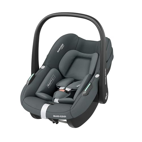 Maxi-Cosi Pebble S i-SIze, Baby Car Seat, 0 - 15 Months, 0 - 13 kg, 40 - 83 cm, Lightweight Car Seat Newborn, Click & Go Installation, G-CELL Side Impact Protection, Baby-Hugg Inlay, Tonal Black