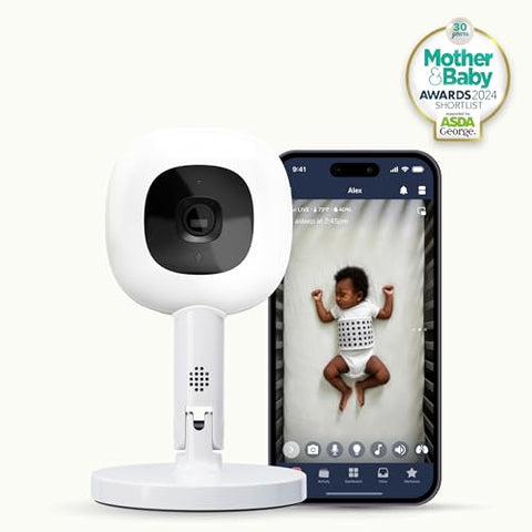 Nanit Pro Smart Baby Monitor And 2nd Gen Floor Stand - 1080P Wi-Fi Video And Sound Camera, Sleep Coach and Breathing Motion Tracker, 2-Way Audio, Real-Time Sleep Analytics