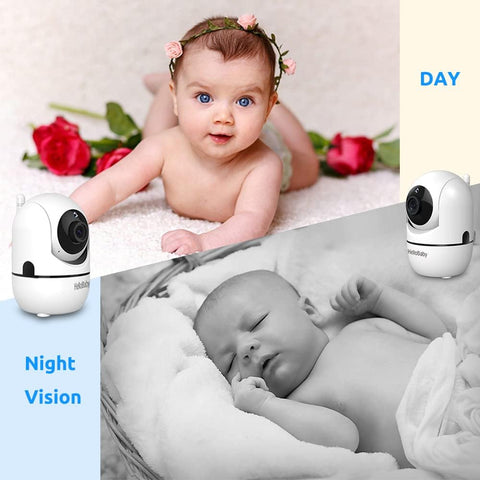 HelloBaby Baby Monitor with Camera and Night Vision, 5''Display with 30-Hour Battery, Pan-Tilt-Zoom Video Baby Monitor No WiFi, 2-Way Talk, Temperature, 8 Lullabies and 1000ft Range