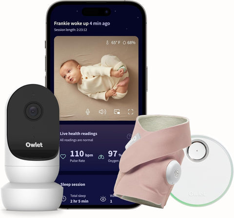 Owlet Dream Sock® - Smart Baby Monitor - Track Live Pulse (Heart) Rate, Oxygen in Infants - Mint