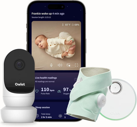 Owlet Dream Sock® - Smart Baby Monitor - Track Live Pulse (Heart) Rate, Oxygen in Infants - Mint