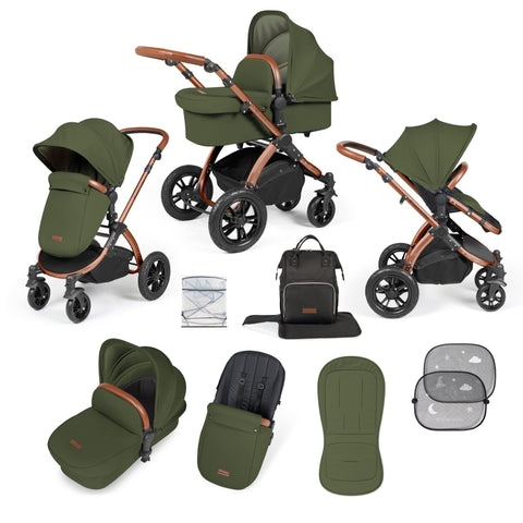 Ickle Bubba Stomp Luxe 2-in-1 Pushchair - Bronze/Woodland/Tan