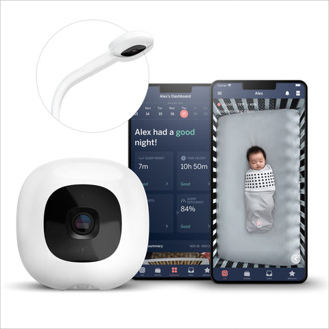 Nanit Pro Smart Baby Monitor And 2nd Gen Floor Stand - 1080P Wi-Fi Video And Sound Camera, Sleep Coach and Breathing Motion Tracker, 2-Way Audio, Real-Time Sleep Analytics