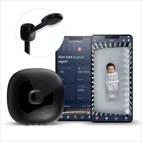 Nanit Pro Smart Baby Monitor And 2nd Gen Floor Stand - 1080P Wi-Fi Video And Sound Camera, Sleep Coach and Breathing Motion Tracker, 2-Way Audio, Real-Time Sleep Analytics