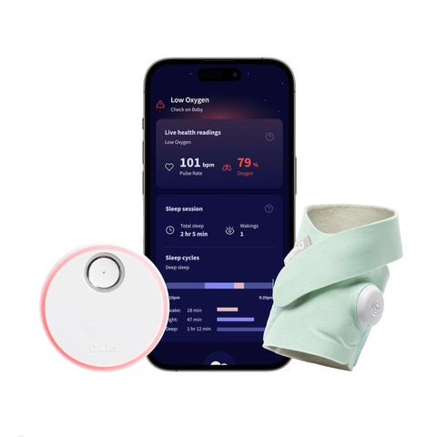 Owlet Dream Sock® - Smart Baby Monitor - Track Live Pulse (Heart) Rate, Oxygen in Infants - Mint