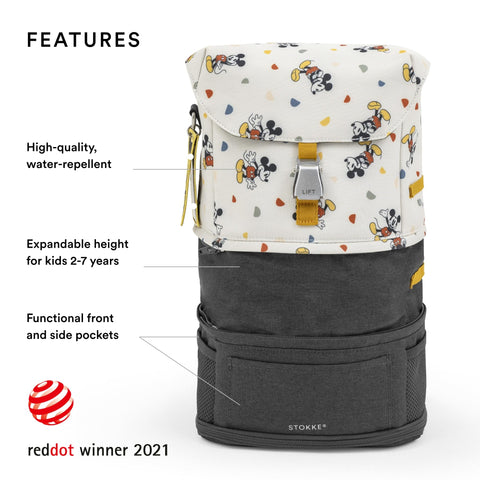 Stokke JetKids Crew BackPack - Kid’s Lightweight Expandable Bag - Great for School & Travel - Adjustable & Water-Resistant - Best for Ages 2-7