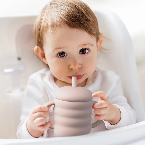 Baby Silicone Straw Thread Cup