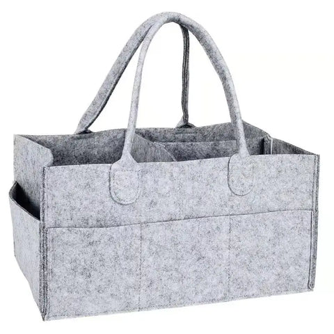 Portable Baby Nappy Storage Bag Grey