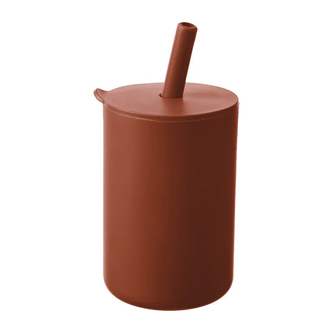 150ml Silicone Straw Cup Red