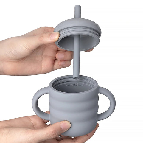 Baby Silicone Straw Thread Cup