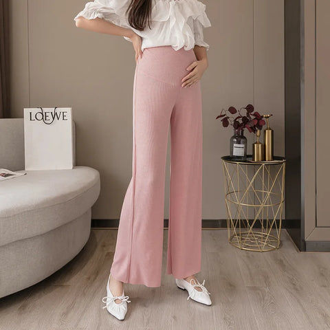 Loose Fit Maternity Trousers Pink