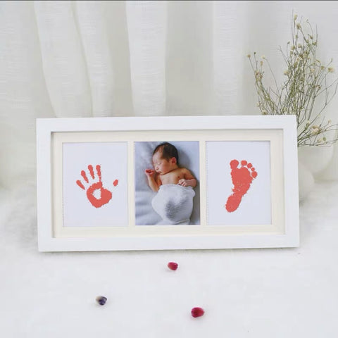 Memorial Ink Hand & Foot Print Photo Frame Red