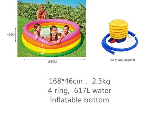 Inflatable Swimming Pool for Kids 168x46cm