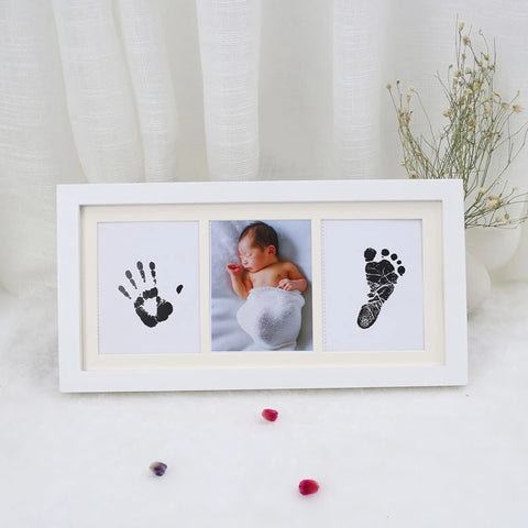 Memorial Ink Hand & Foot Print Photo Frame Black