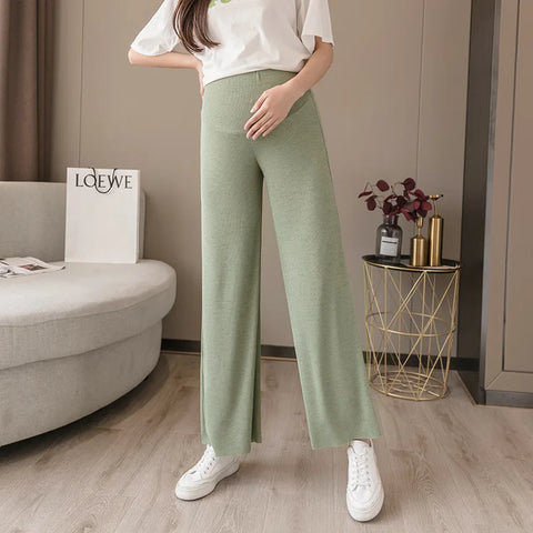 Loose Fit Maternity Trousers Green