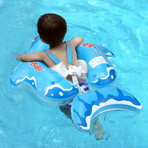 Inflatable Shark Shape Swimming Ring for Kids