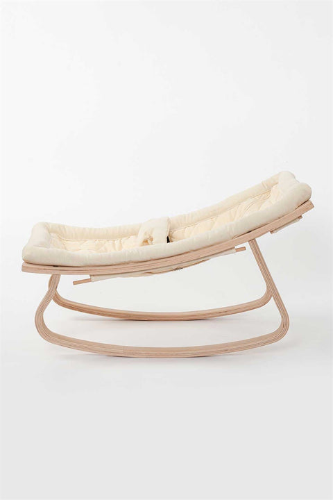 Natural Wooden Rocking Baby Bed/chair | 0-36 Months