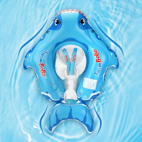 Inflatable Shark Shape Swimming Ring for Kids