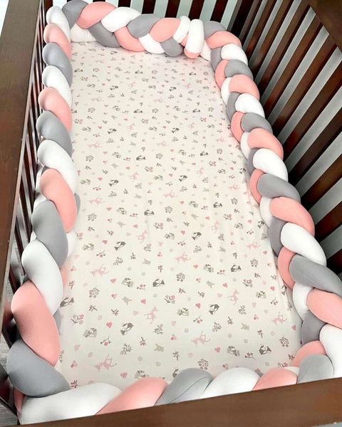 Baby Bed Bumper | Guess Braid Design | Cot Crib Protector