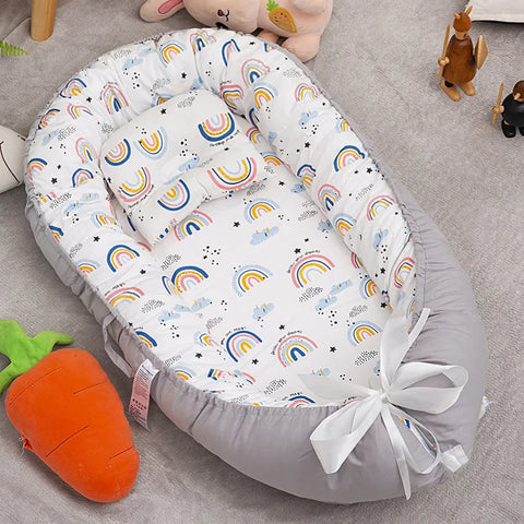 Soft Sleeping Nest Bed For Baby Grey 4