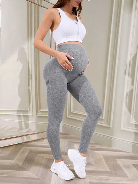 Women's Maternity Leggings - Over The Belly Full-Length Leggings