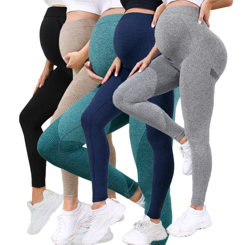 Women's Maternity Leggings - Over The Belly Full-Length Leggings