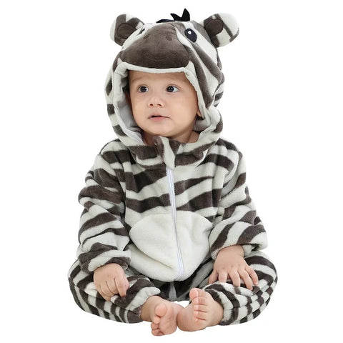 Soft Baby Animal Romper Zebra