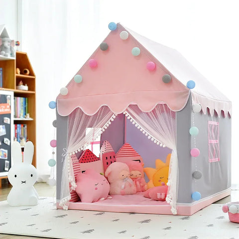 Princess Castle Play Tent for Girls Pink