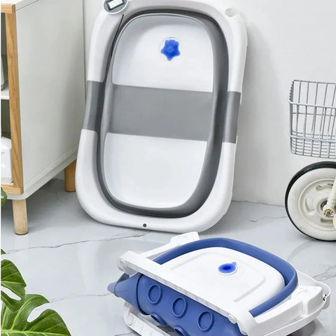 Portable Foldable Baby Bathtub with Thermometer