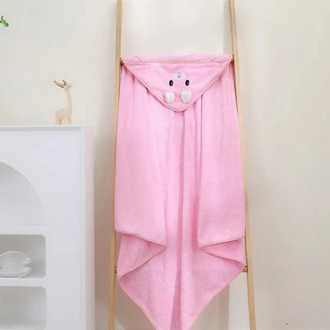 Baby Hooded Soft Bath Towel Onesize Pink