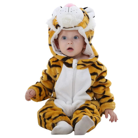 Soft Baby Animal Romper Tiger