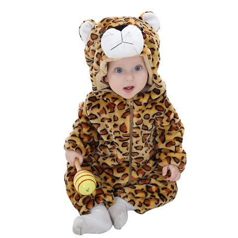 Soft Baby Animal Romper Leopard