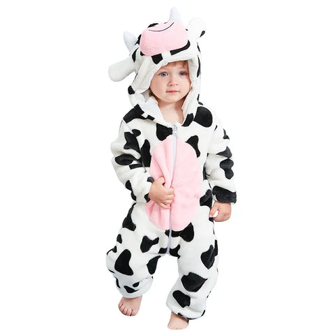 Soft Baby Animal Romper Cow