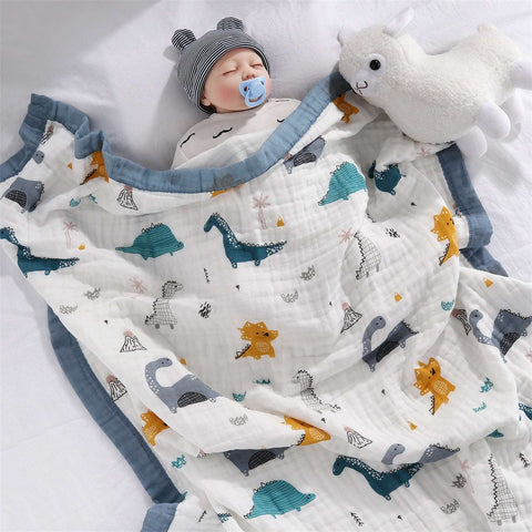 6-Layered Cotton Style Baby Muslin | Baby Blankets Grey