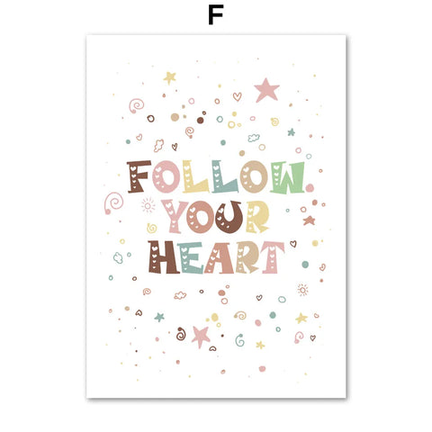 Wall Art Prints for Kids Room Decor F