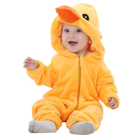 Soft Baby Animal Romper Duck