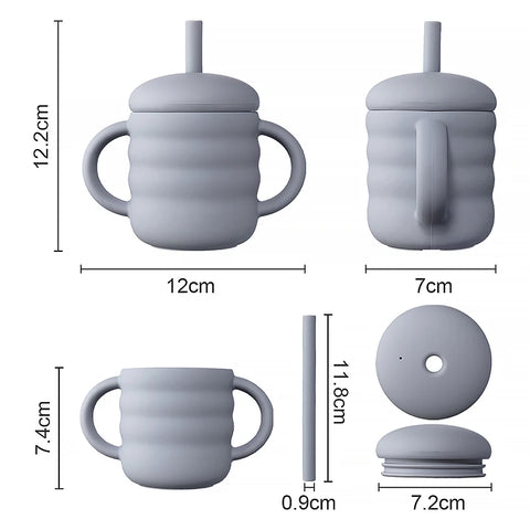 Baby Silicone Straw Thread Cup