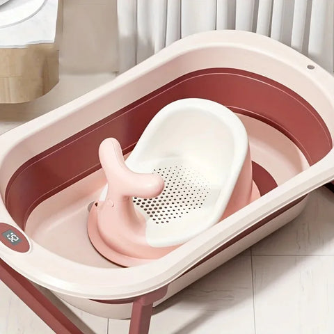 Portable Foldable Baby Bathtub with Thermometer