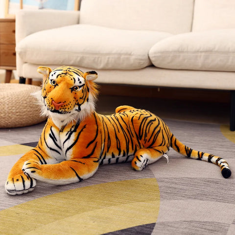 Giant Lifelike Tiger Plush Soft Toy Yellow