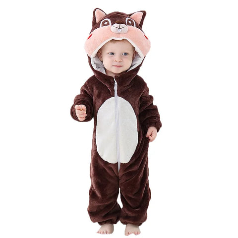 Soft Baby Animal Romper Squirrel