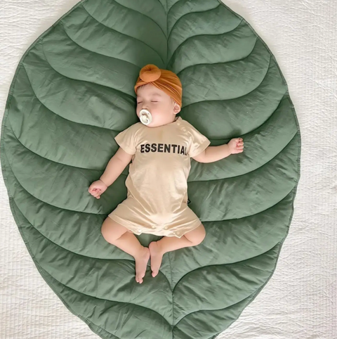 Nordic Leaf Baby Play Mat | Soft Crawling Blanket
