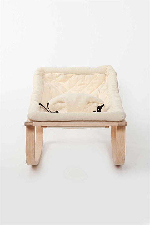 Natural Wooden Rocking Baby Bed/chair | 0-36 Months