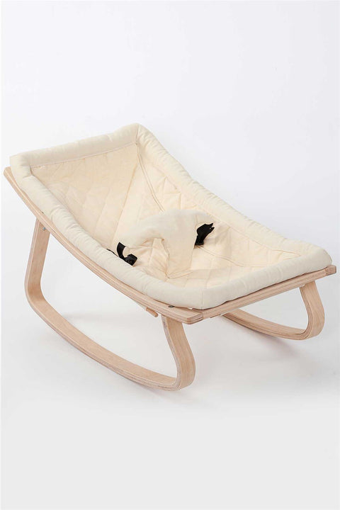 Natural Wooden Rocking Baby Bed/chair | 0-36 Months