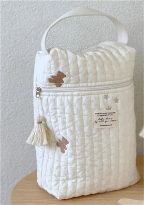 Korean Style Baby Diaper Bag beige bear