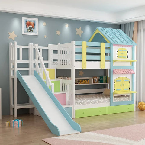 Double Wooden Kids Bunk Bed