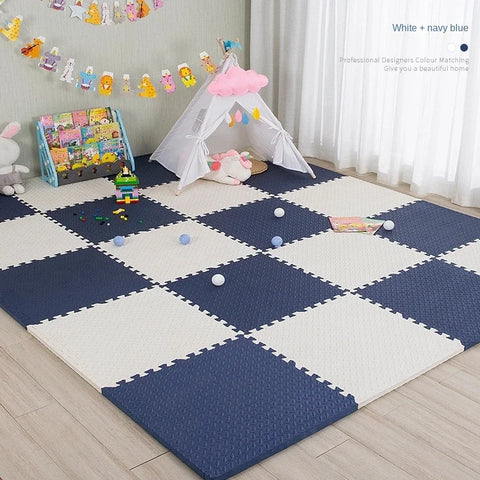 Baby Puzzle Soft Play Mats White and Cyan